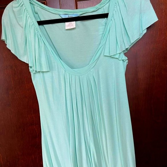 Marciano Aqua / Mint Colored Cap Sleeve Top - Picture 1 of 3